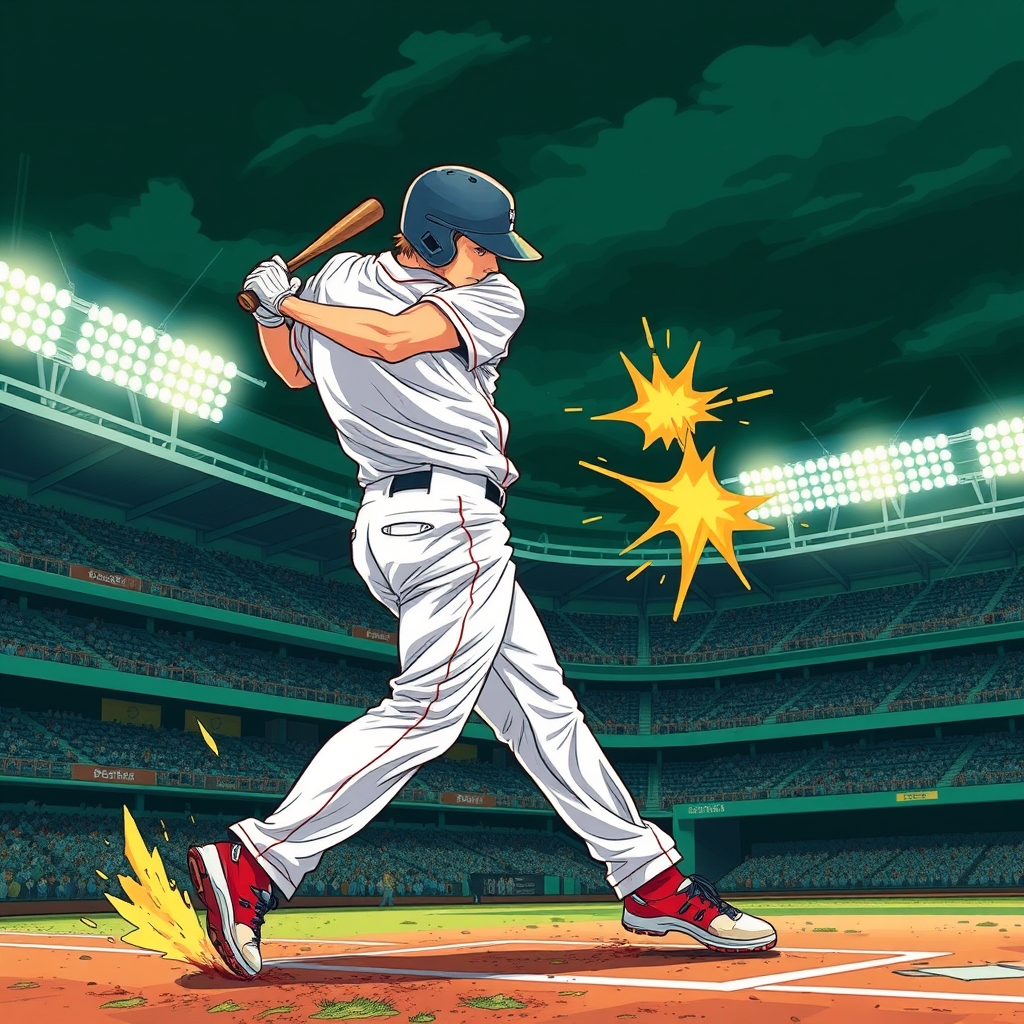 野球まんがイメージイラスト